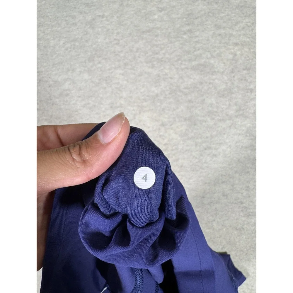 Lululemon Leggings‎ Womens 4 Blue Capri High Rise Mesh Pockets Running Yoga